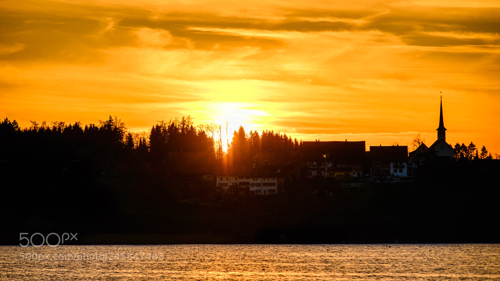 Nikon D800 sample photo. Sunset on a swiss photography