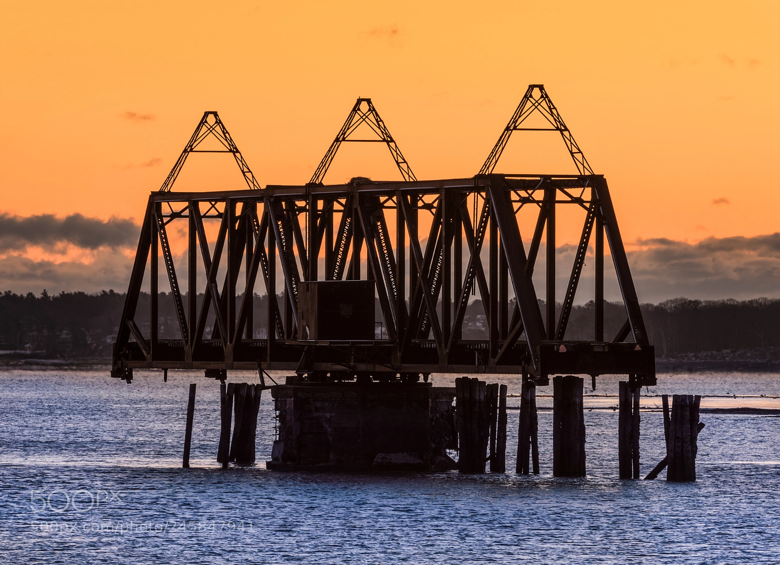 Nikon D810 sample photo. Railroad swing bridge photography