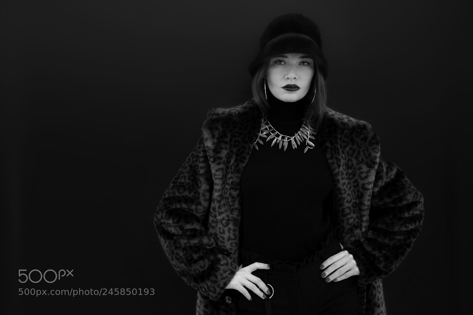 Nikon D810 sample photo. Ana shines on black photography