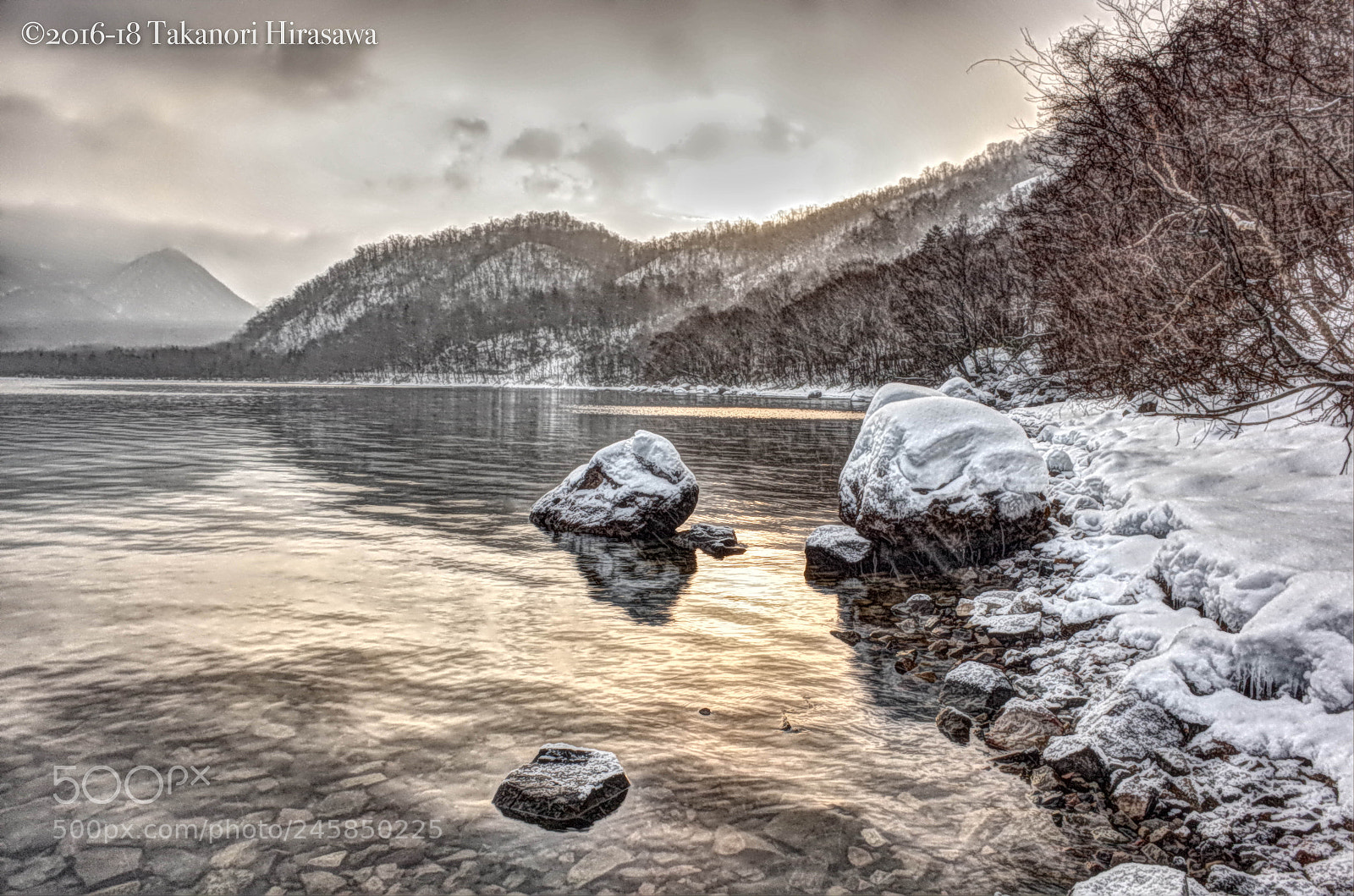 Ricoh GR II sample photo. Lake sikotsu hdr shot photography