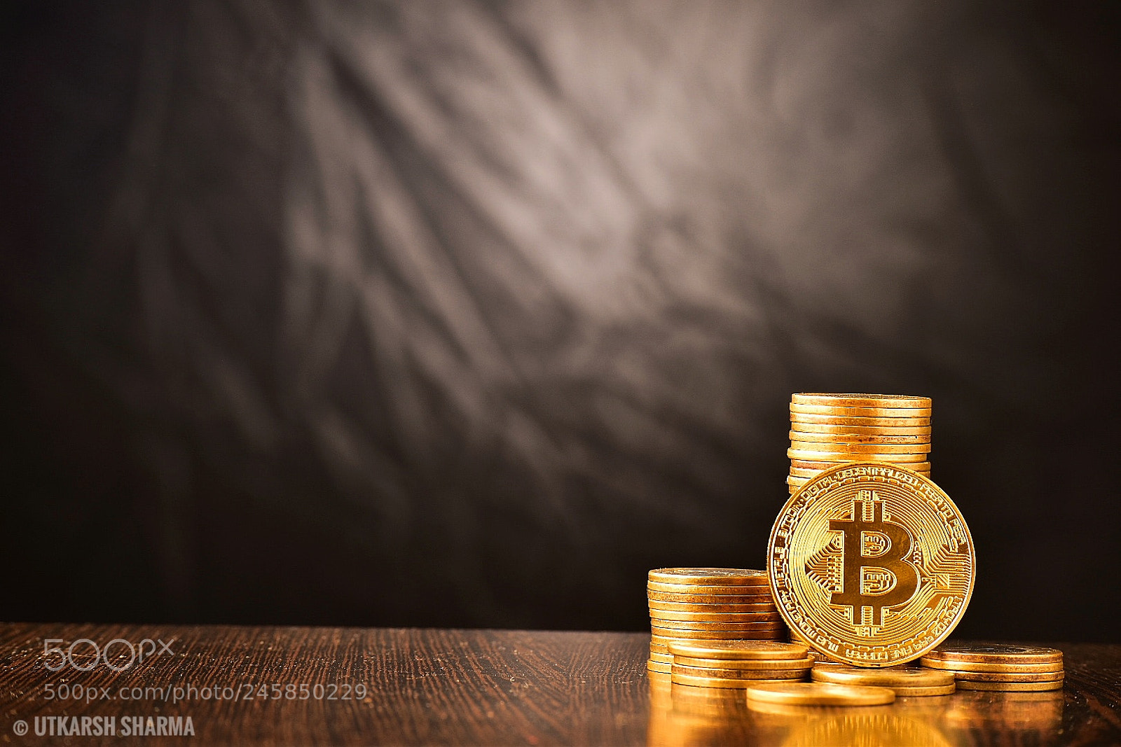 Nikon D5500 sample photo. Bitcoin crypto currency on photography
