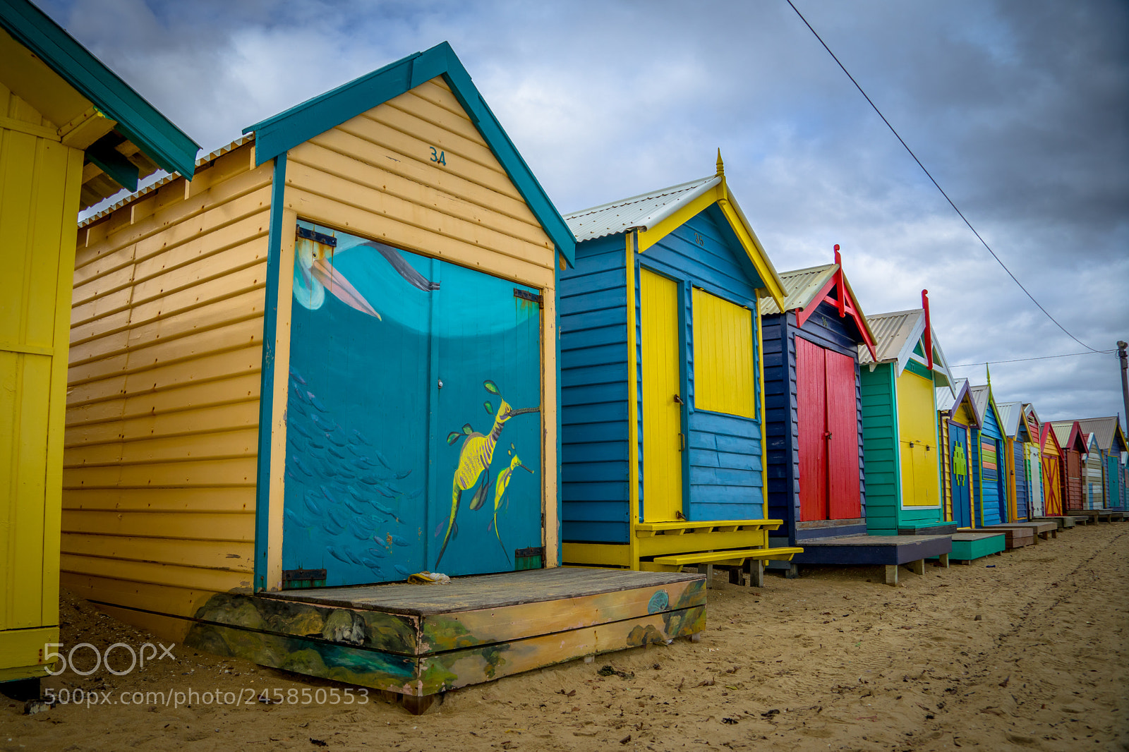 Sony a7R sample photo. Brighton beach boxes photography