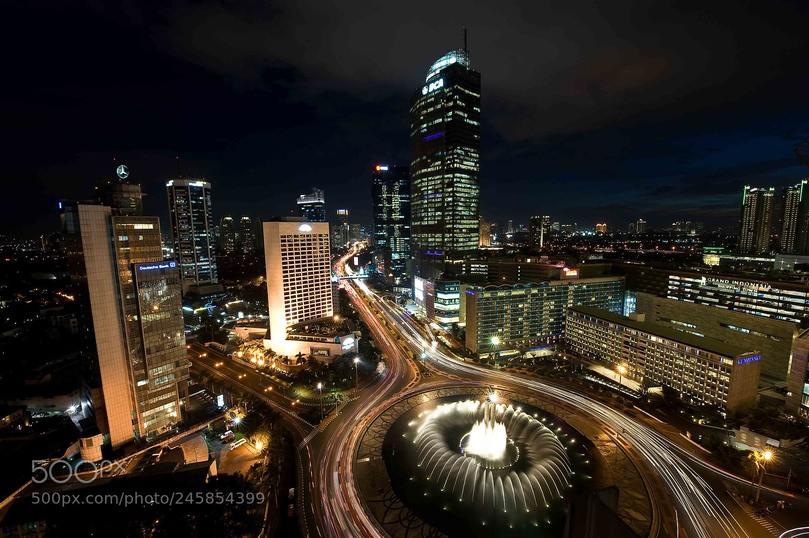 Nikon D700 sample photo. Jakarta at night bundaran photography