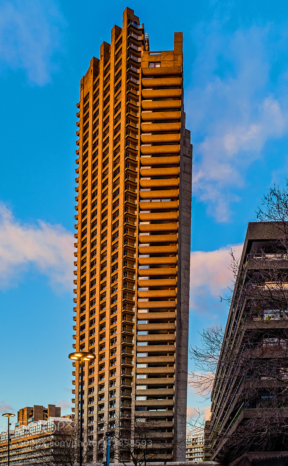 Fujifilm X100F sample photo. Barbican high rise block photography