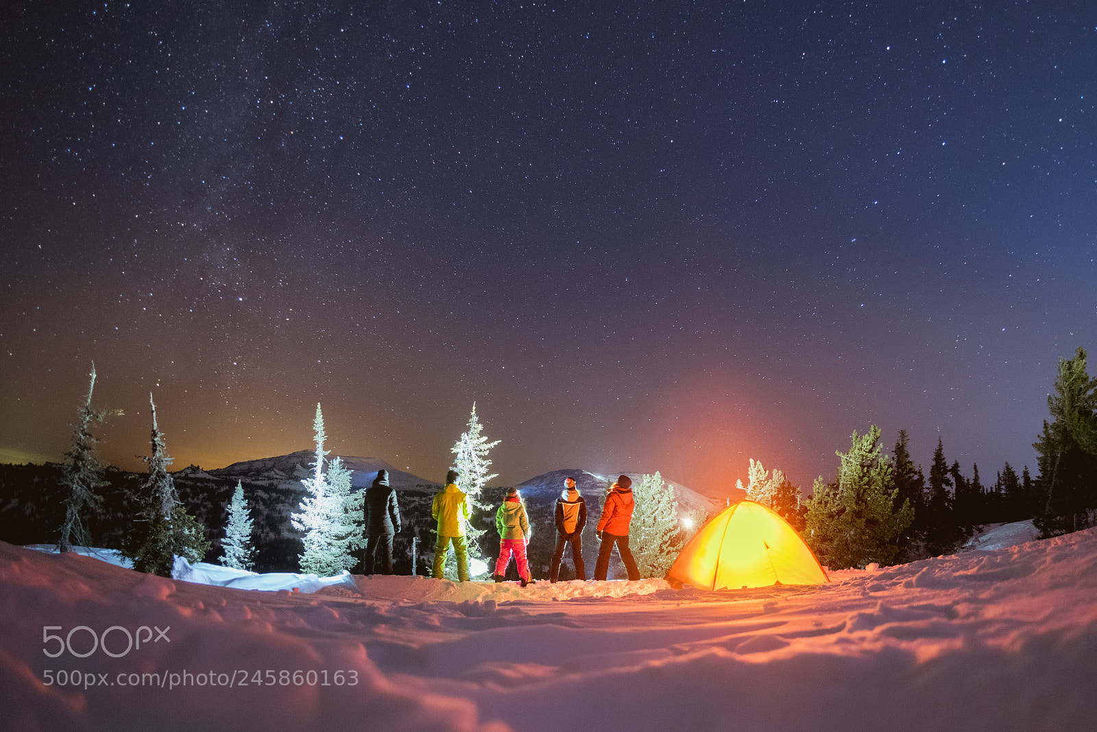 Nikon D810 sample photo. Travel night camping winter photography