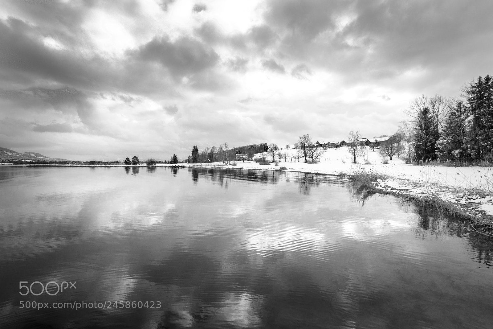 Nikon D850 sample photo. Frozen lake in switzerland photography