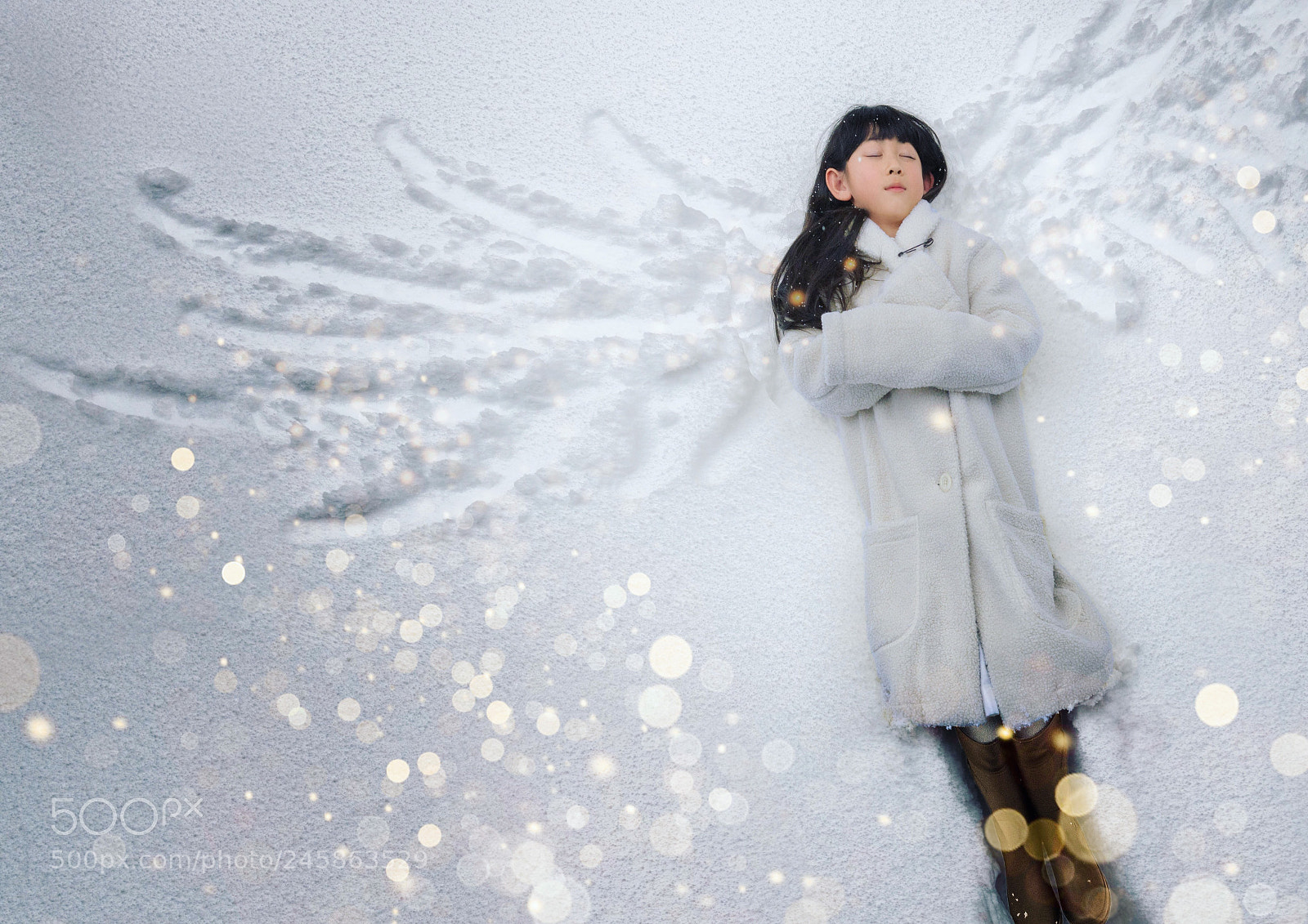 Nikon D850 sample photo. Snow angel photography