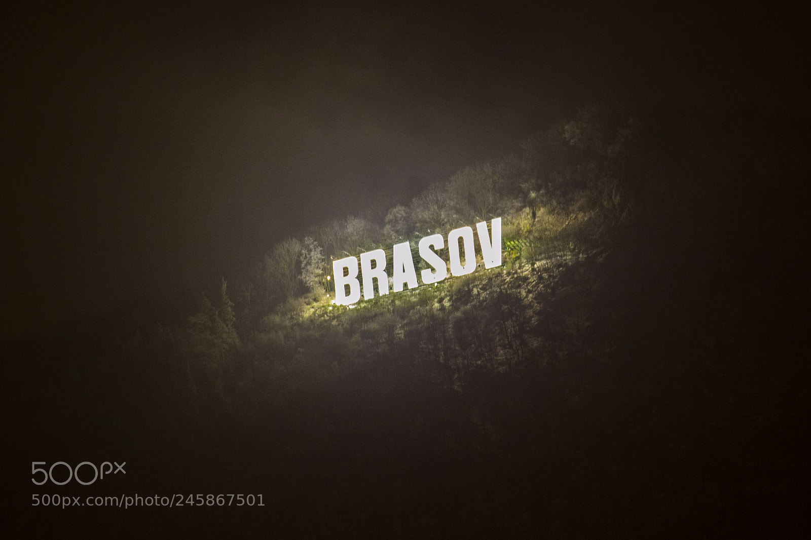 Nikon D3100 sample photo. Brasov night photography