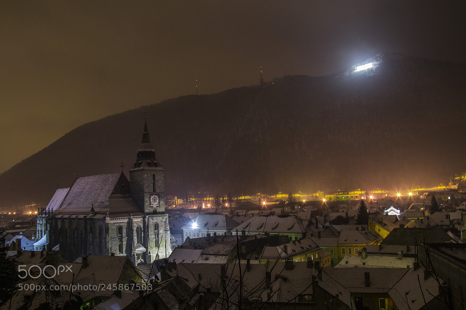 Nikon D3100 sample photo. Brasov black church photography