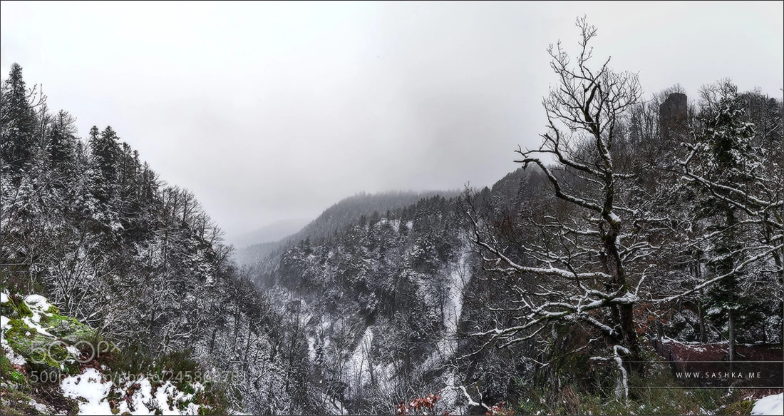 Sony a99 II sample photo. Cloudy evening in snowcovered photography