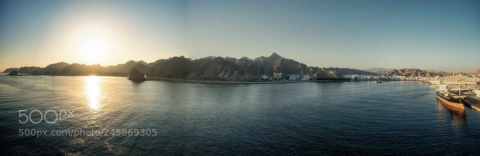 Nikon D800 sample photo. Muscat harbour panorama photography
