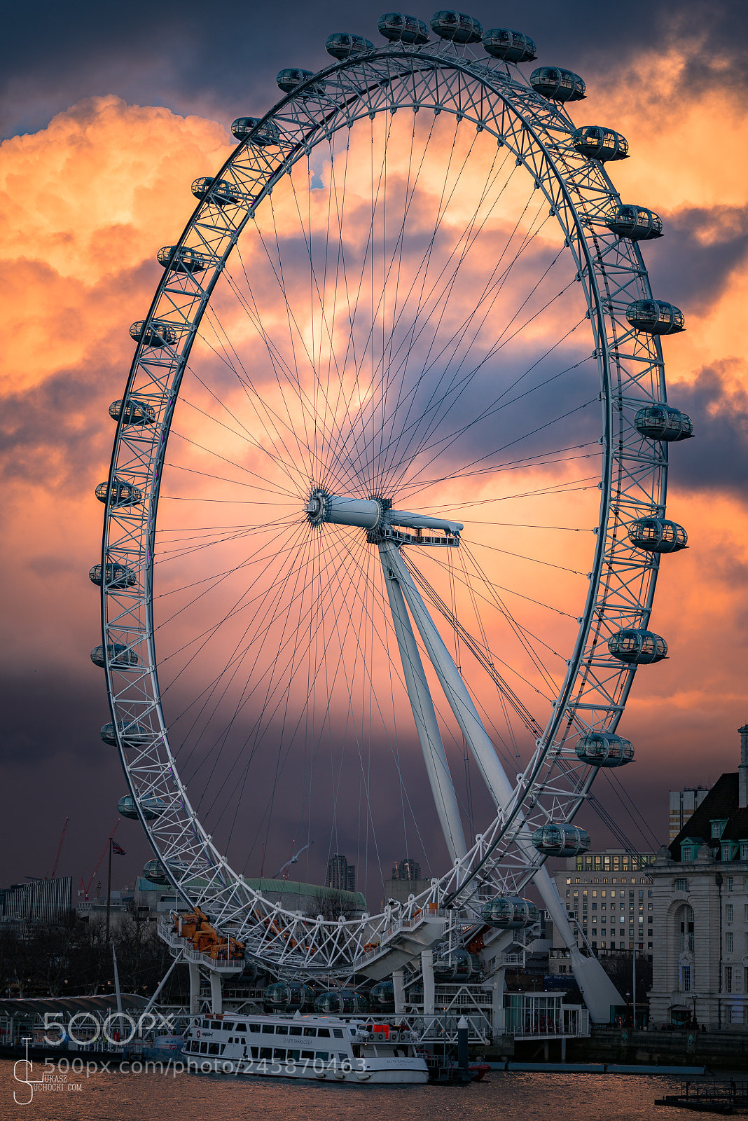 Nikon D800 sample photo. London eye in fire photography
