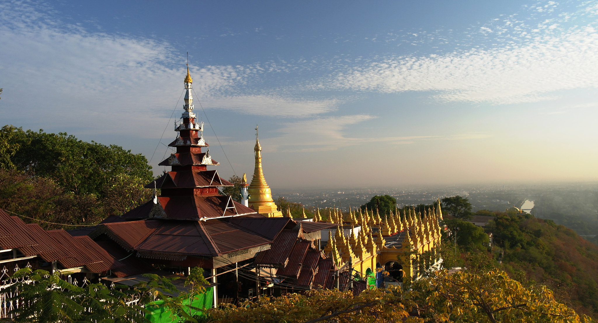 Samsung NX11 sample photo. Landscape to mandalay from hill, myanmar photography