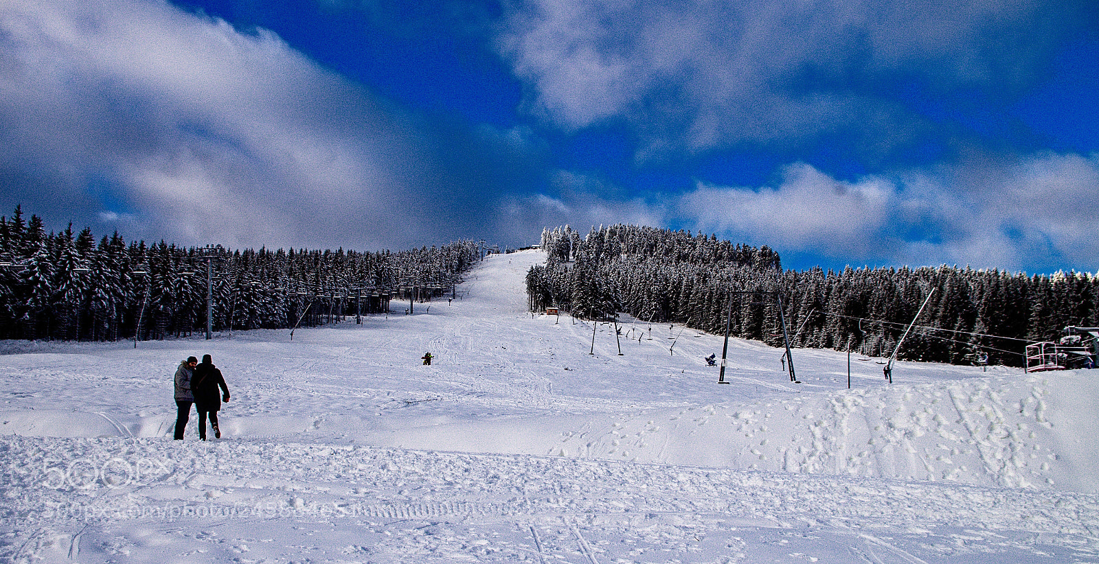 Pentax K-30 sample photo. Ski tracks on wurmberg photography