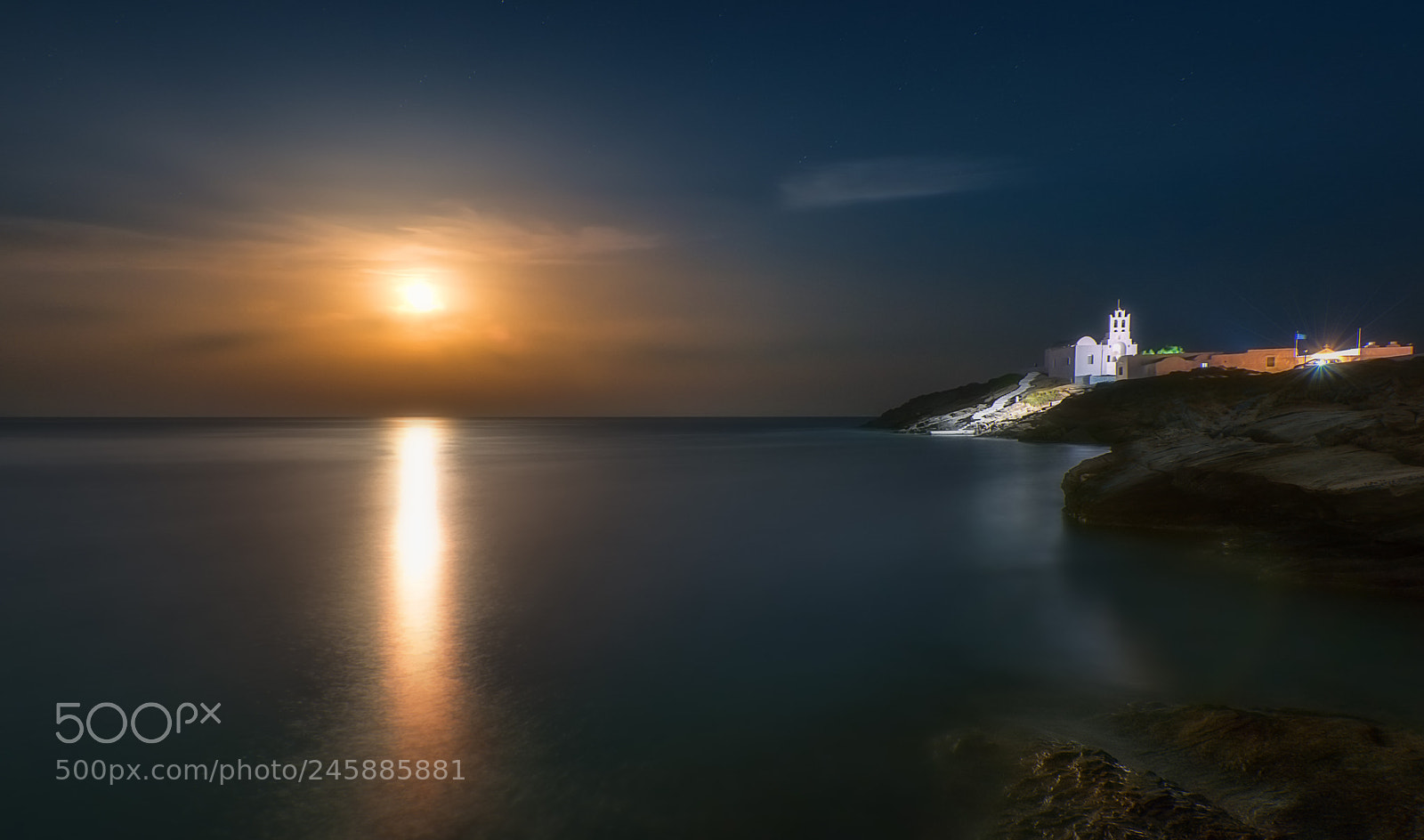 Nikon D7100 sample photo. Sifnos hrisopigi full moon photography