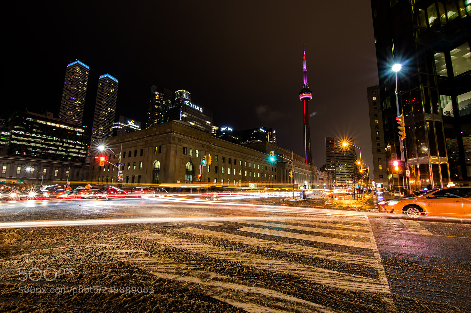 Canon EOS 6D Mark II sample photo. Toronto by night downtown photography