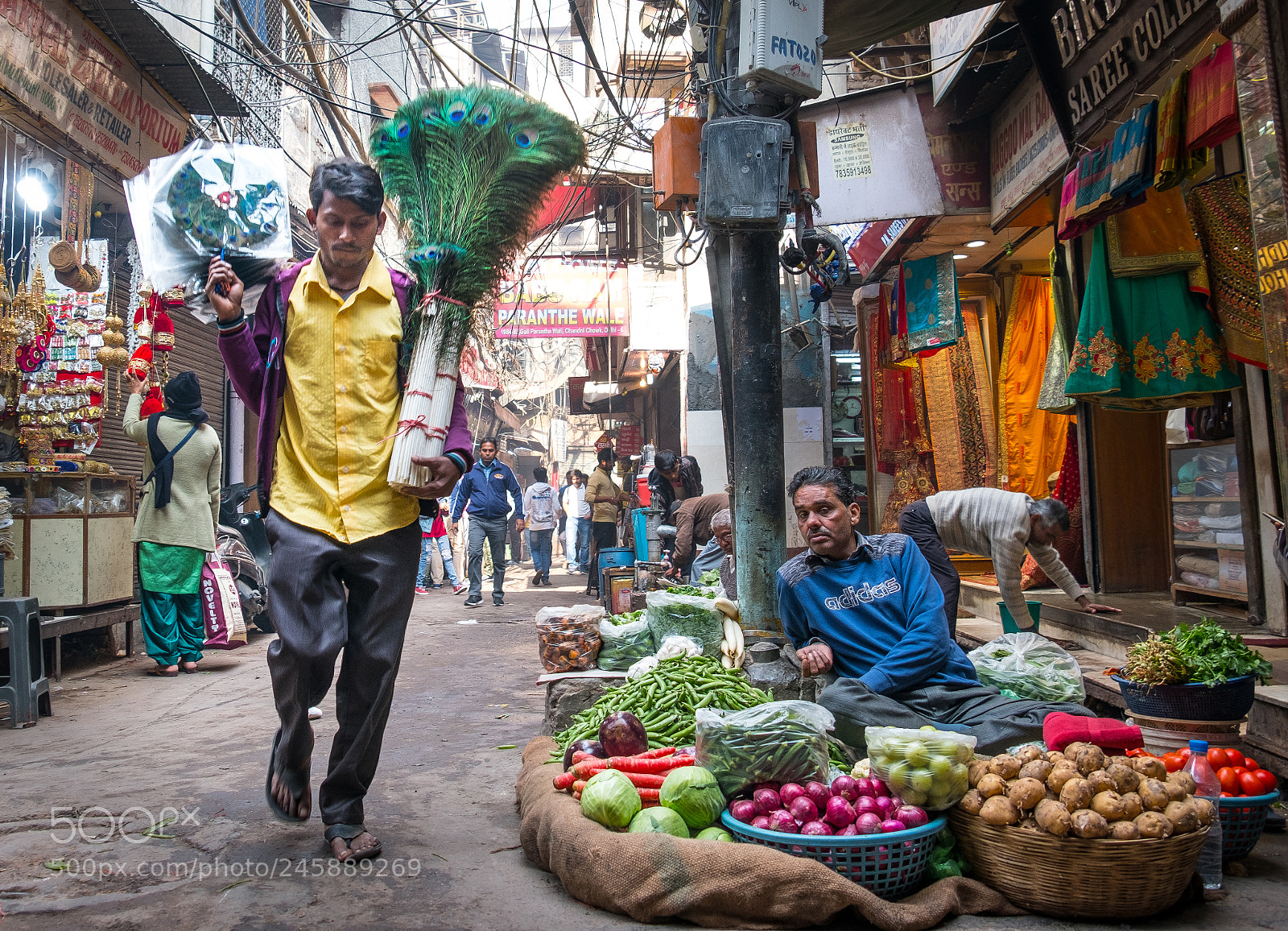 Fujifilm X-T2 sample photo. Market in old delhi photography