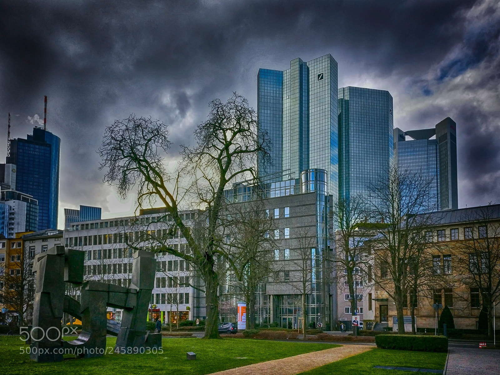 OnePlus A3003 sample photo. Frankfurt deutsche bank twin photography