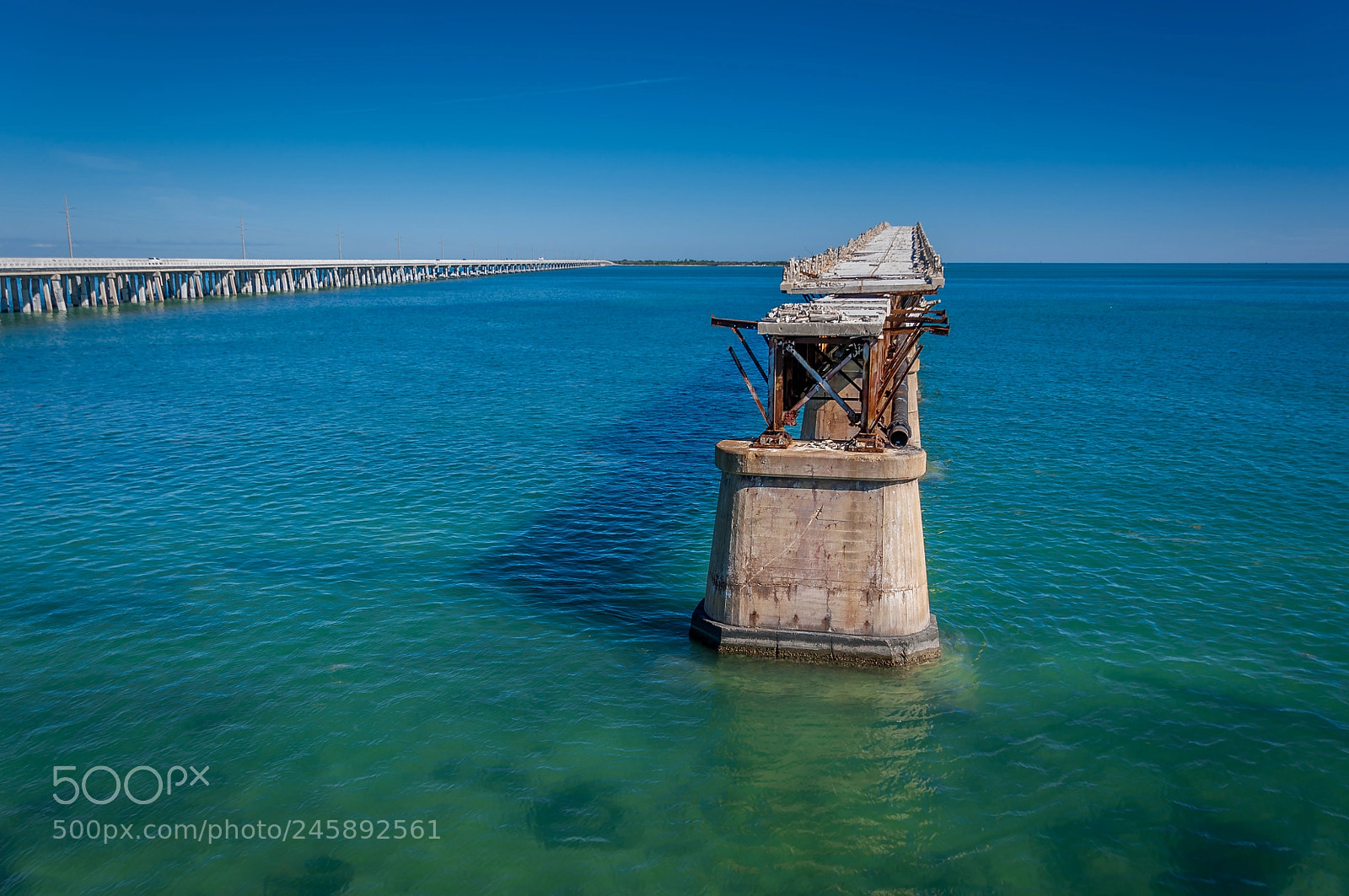 Nikon D90 sample photo. Broken bridge, bahia honda photography