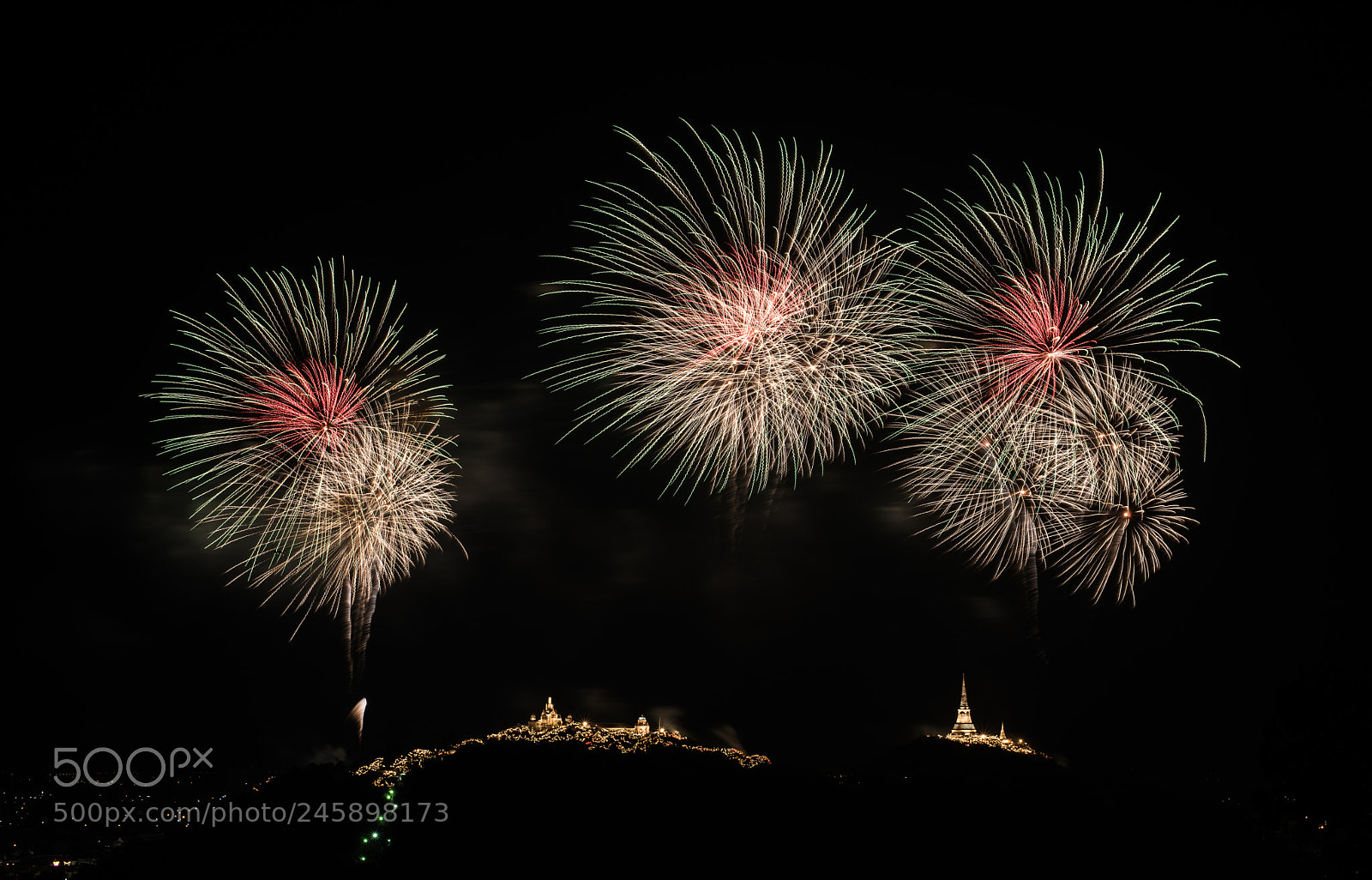 Nikon D810 sample photo. Firework and mountain on photography