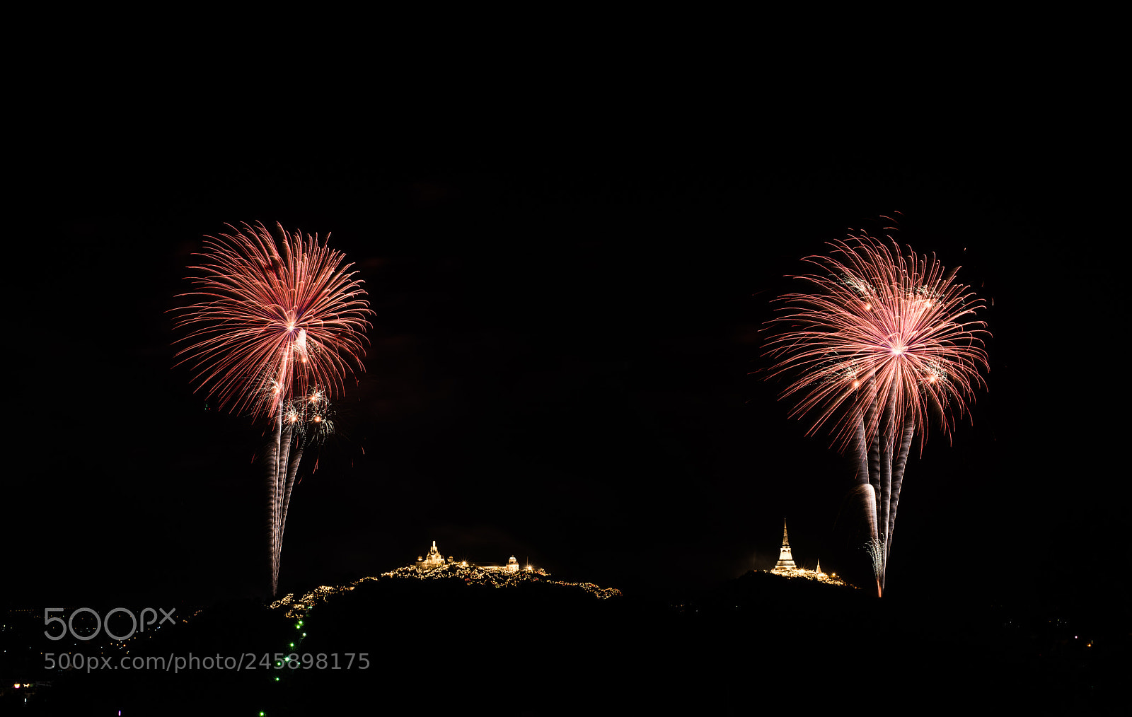 Nikon D810 sample photo. Firework and mountain on photography