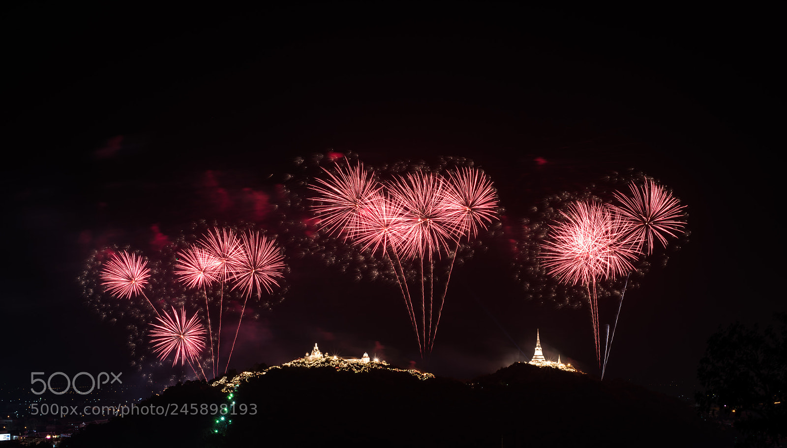 Nikon D810 sample photo. Firework and mountain on photography