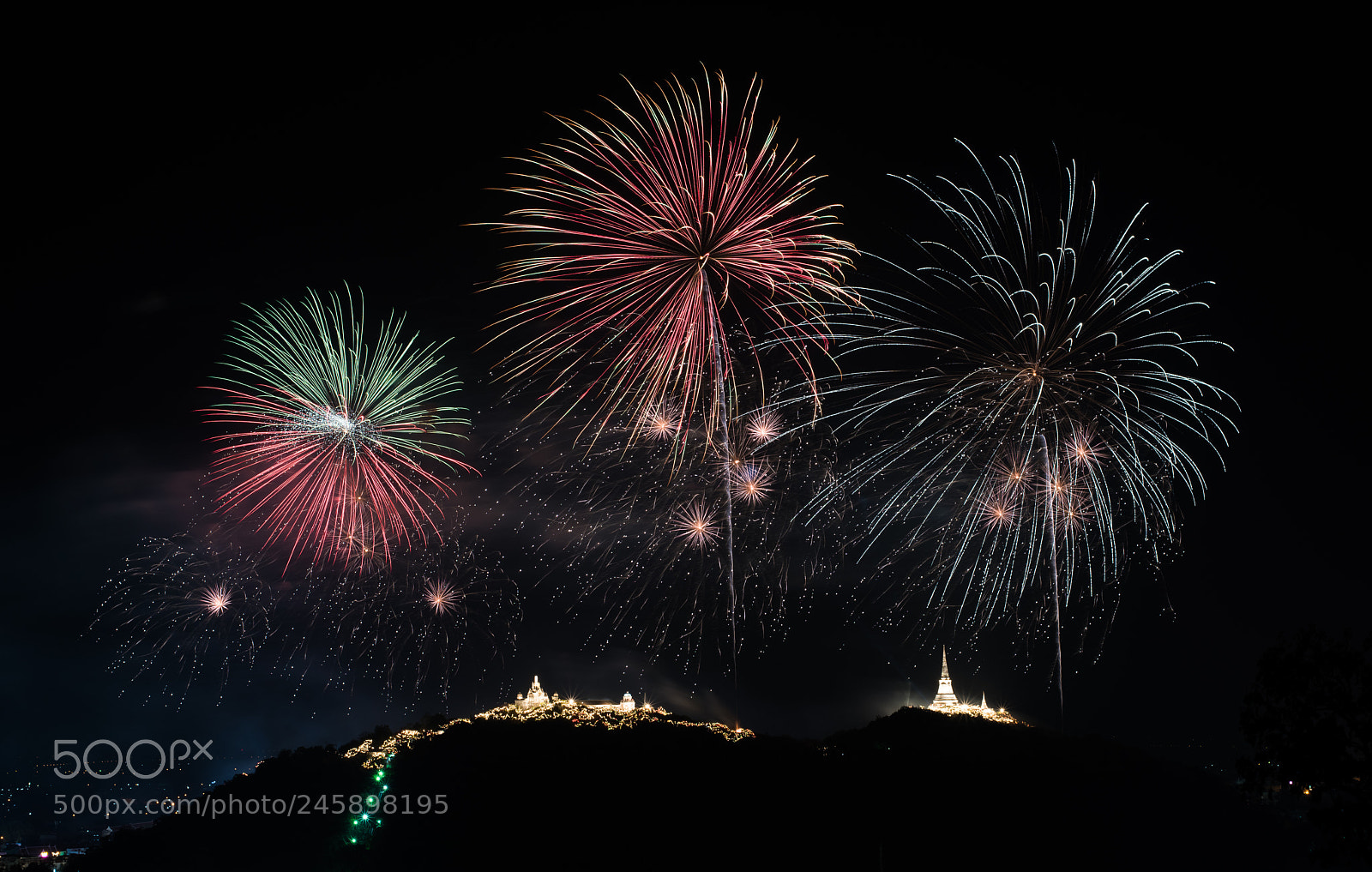 Nikon D810 sample photo. Firework and mountain on photography