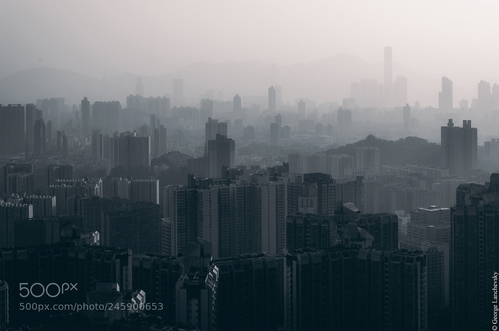 Nikon D90 sample photo. Smog in the city photography
