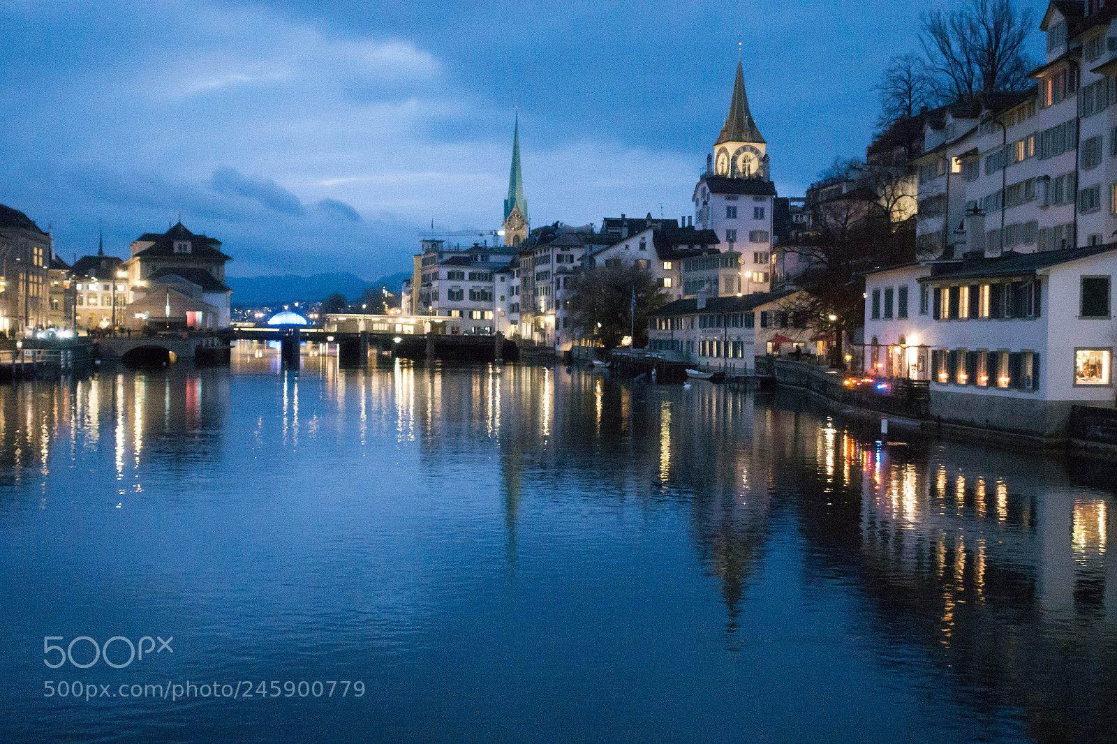 Sony DSC-RX100M5 sample photo. Zürich by night photography
