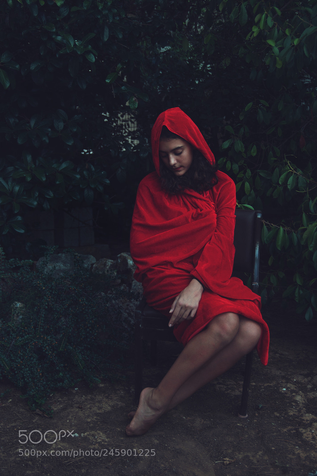 Canon EOS 10D sample photo. Red riding hood mood photography
