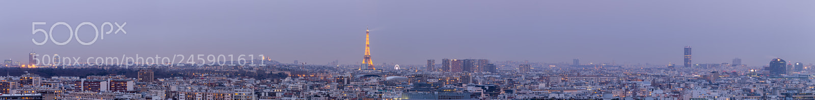 Canon EOS 100D (EOS Rebel SL1 / EOS Kiss X7) sample photo. Panorama paris by night photography