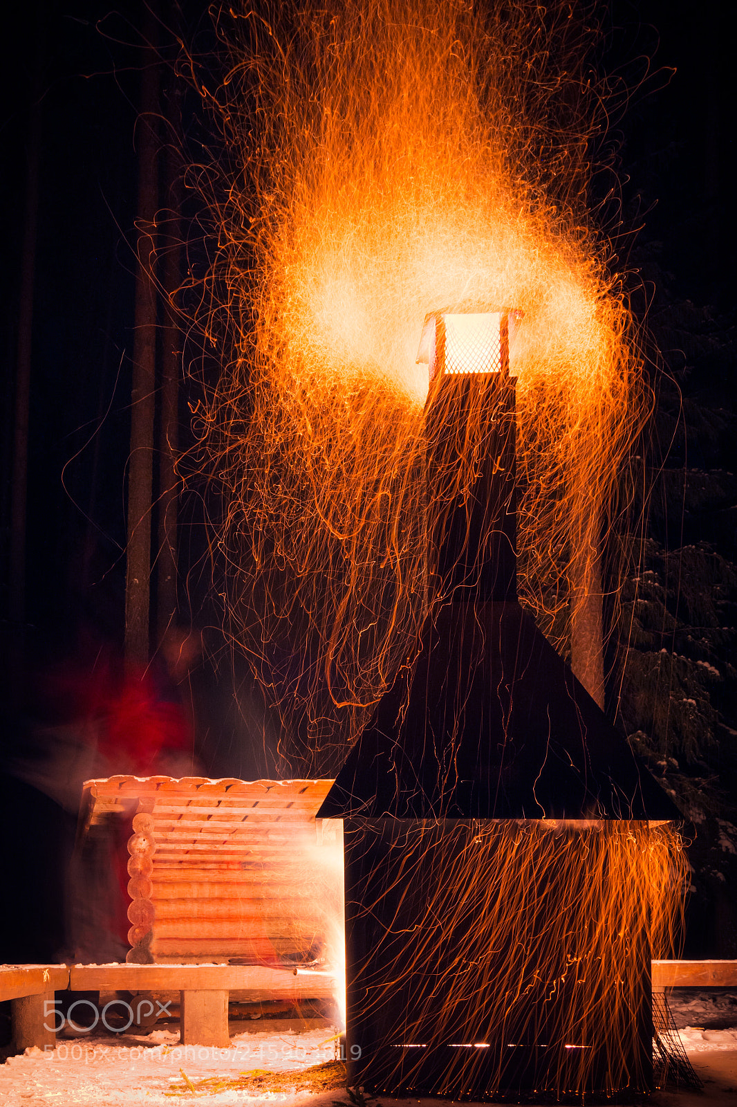 Nikon D7100 sample photo. Christmas trees sparks photography