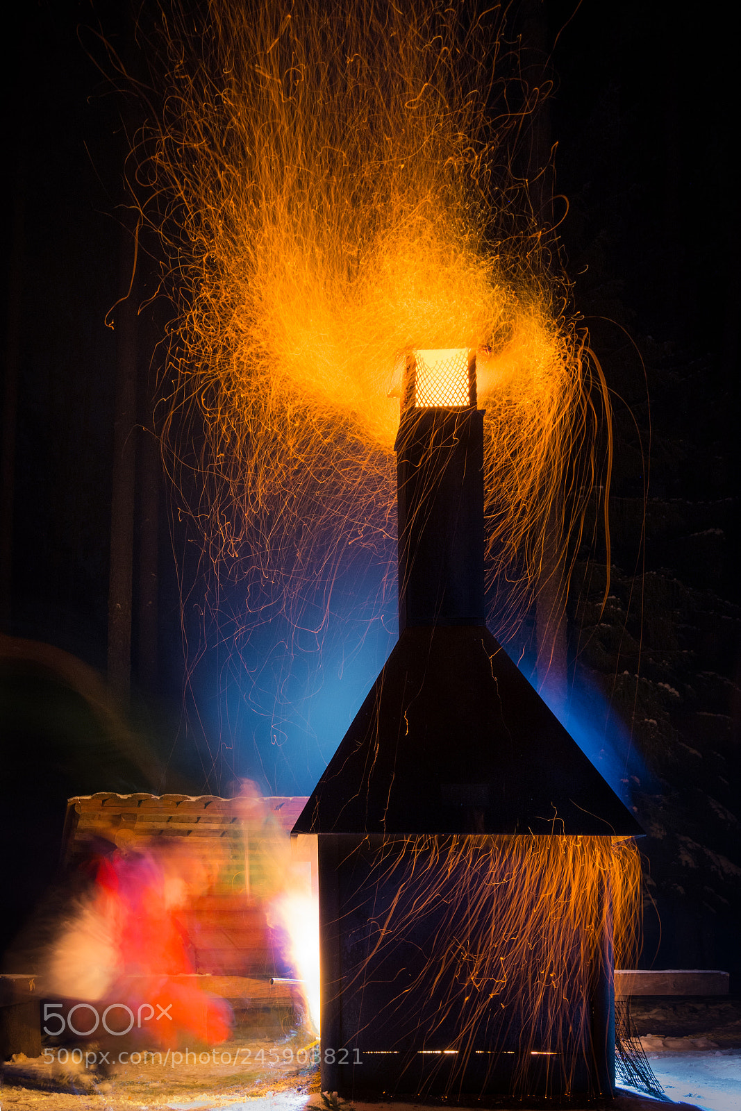 Nikon D7100 sample photo. Christmas trees sparks 2 photography