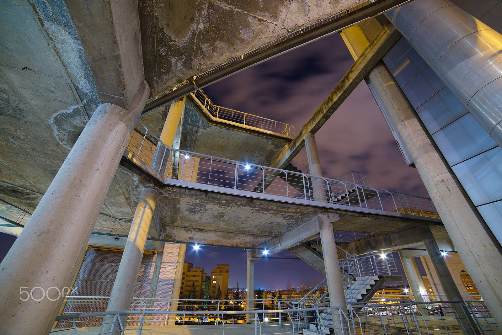 Nikon D810 + Samyang 14mm F2.8 ED AS IF UMC sample photo. Industrial twisted colours photography