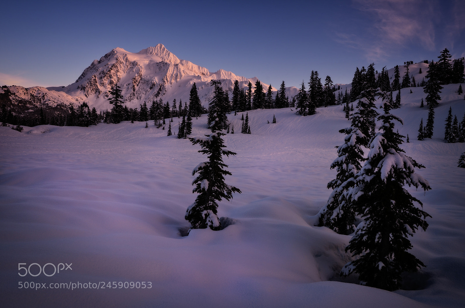 Nikon D5100 sample photo. Mt shuksan glow photography