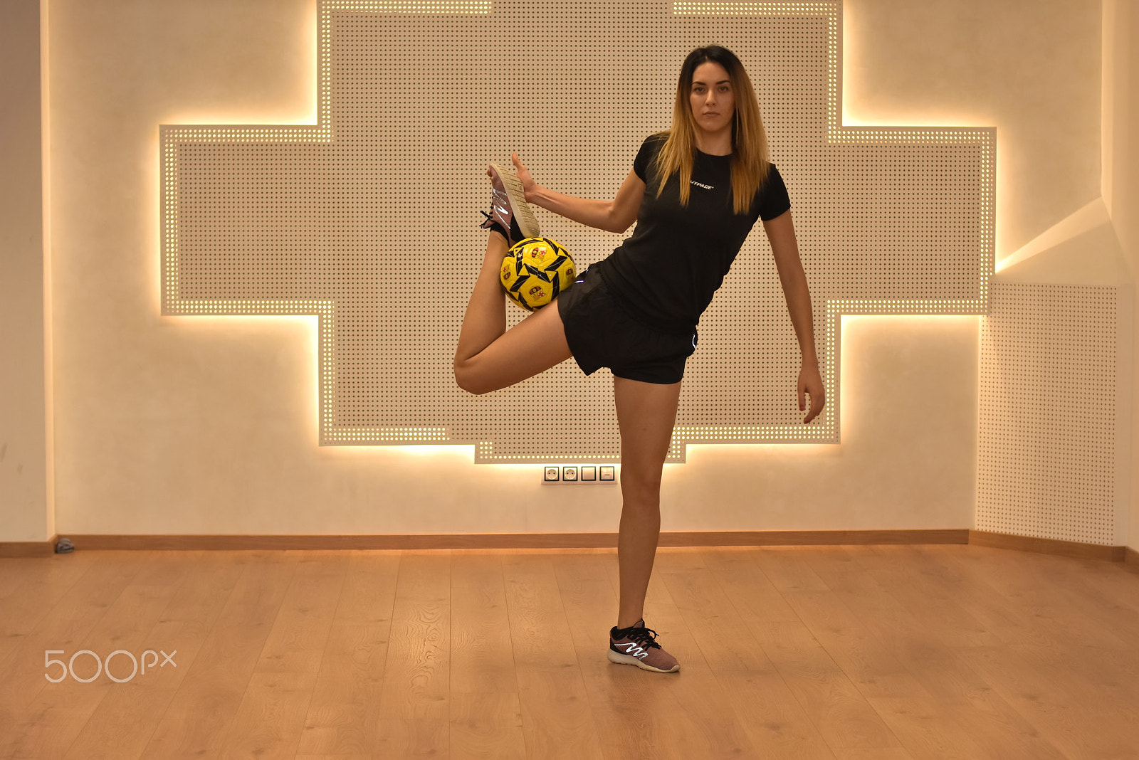 Nikon D7200 sample photo. Football girl posing in sport centre in sofia photography