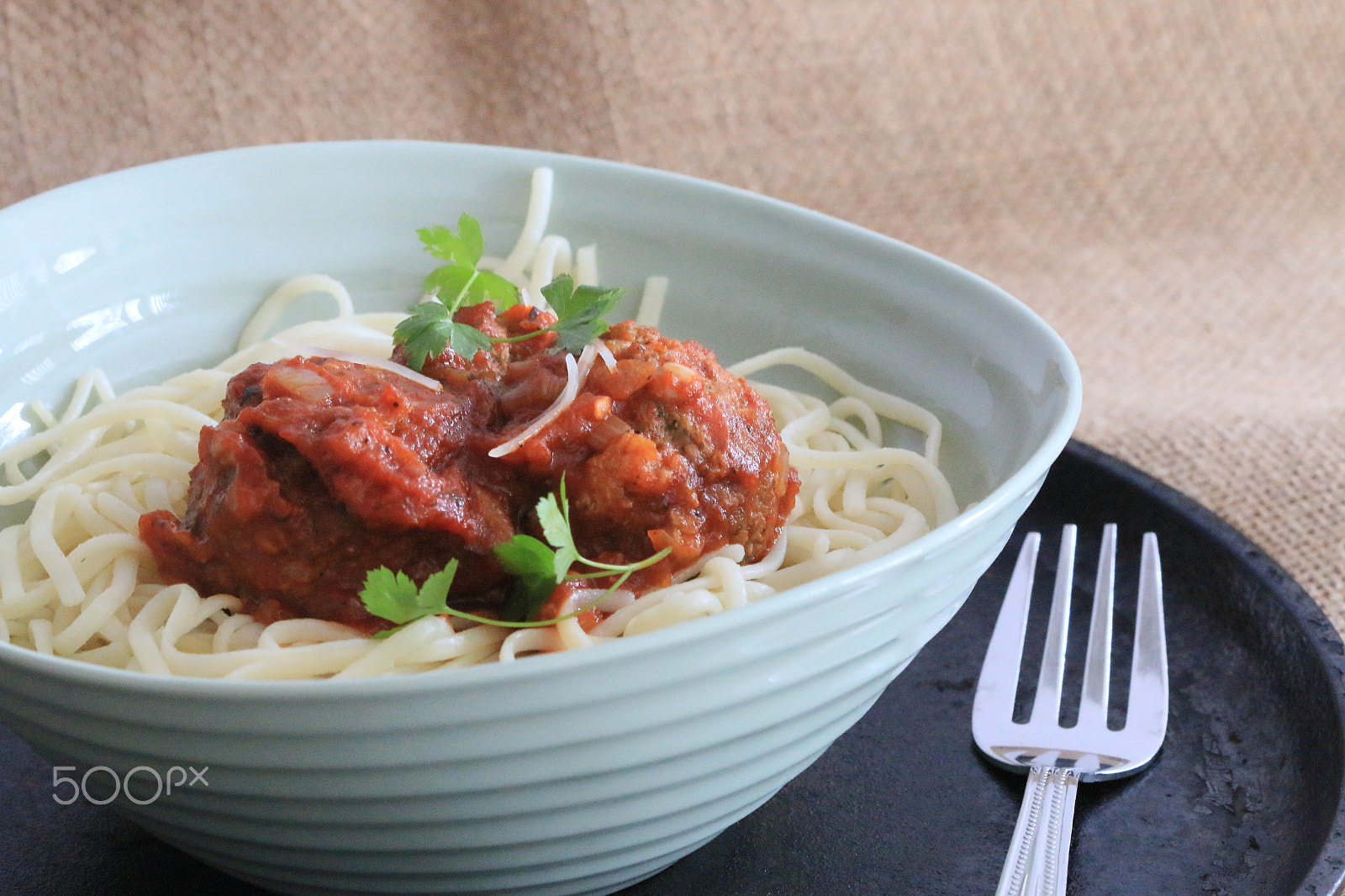 Canon EF 100mm F2.8 Macro USM sample photo. Butter spaghetti & meatballs photography