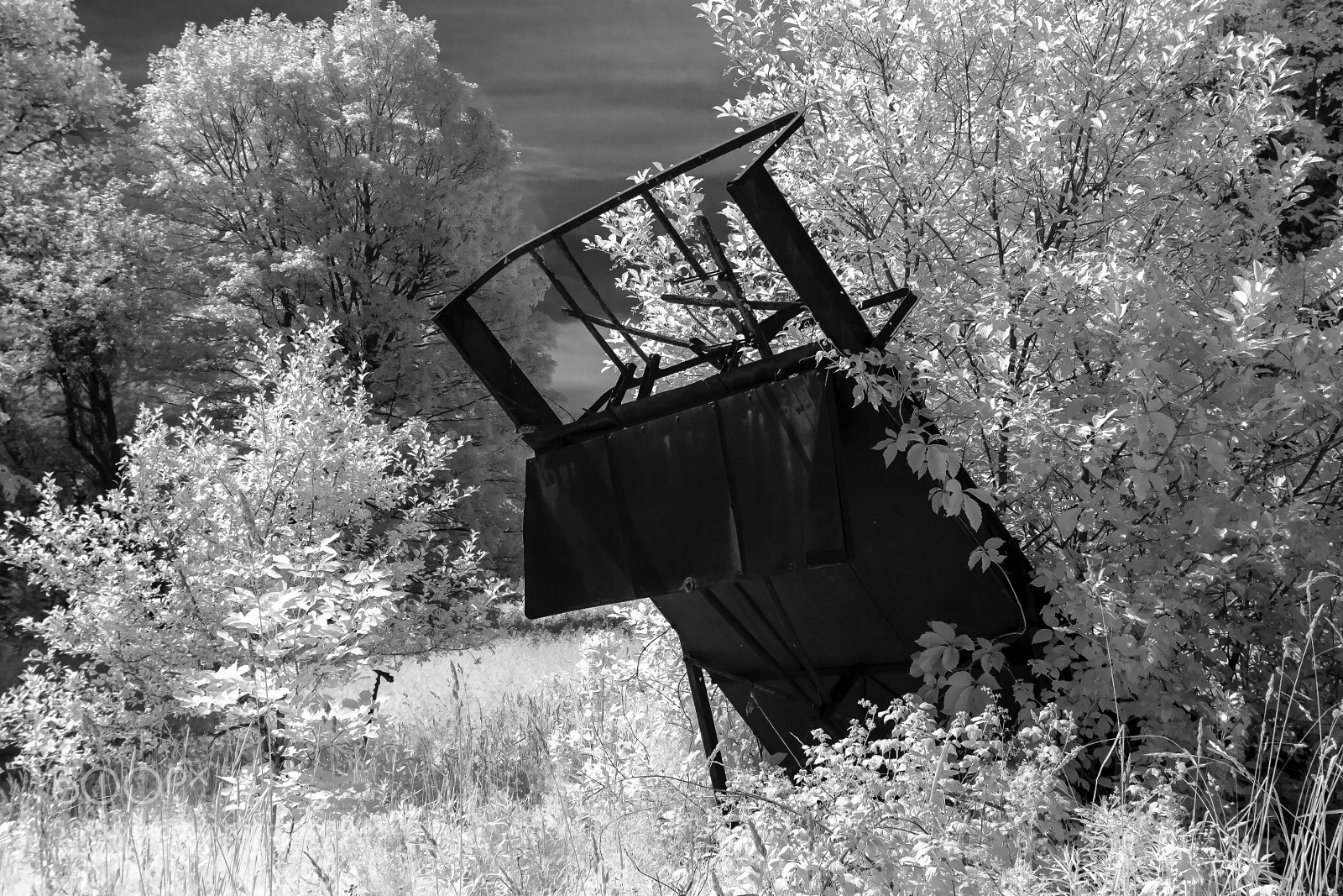Canon EOS 400D (EOS Digital Rebel XTi / EOS Kiss Digital X) sample photo. Manure spreader infrared photography