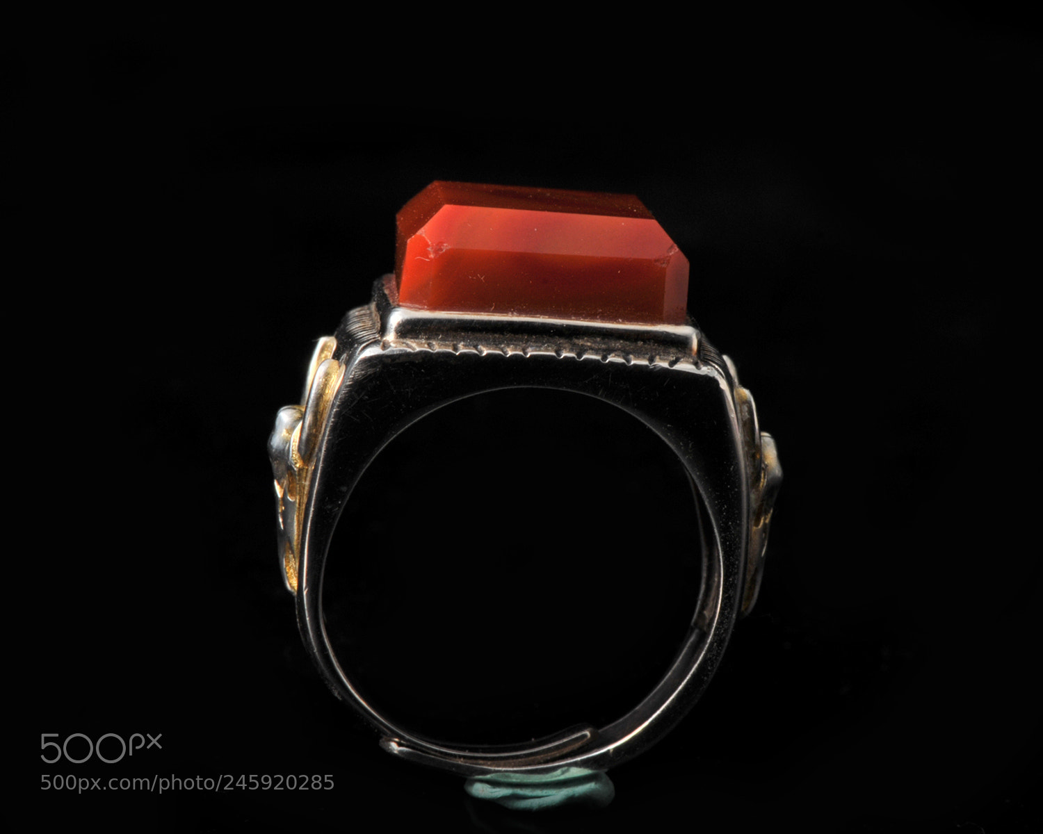Nikon D300S sample photo. Chinese red agate ring photography