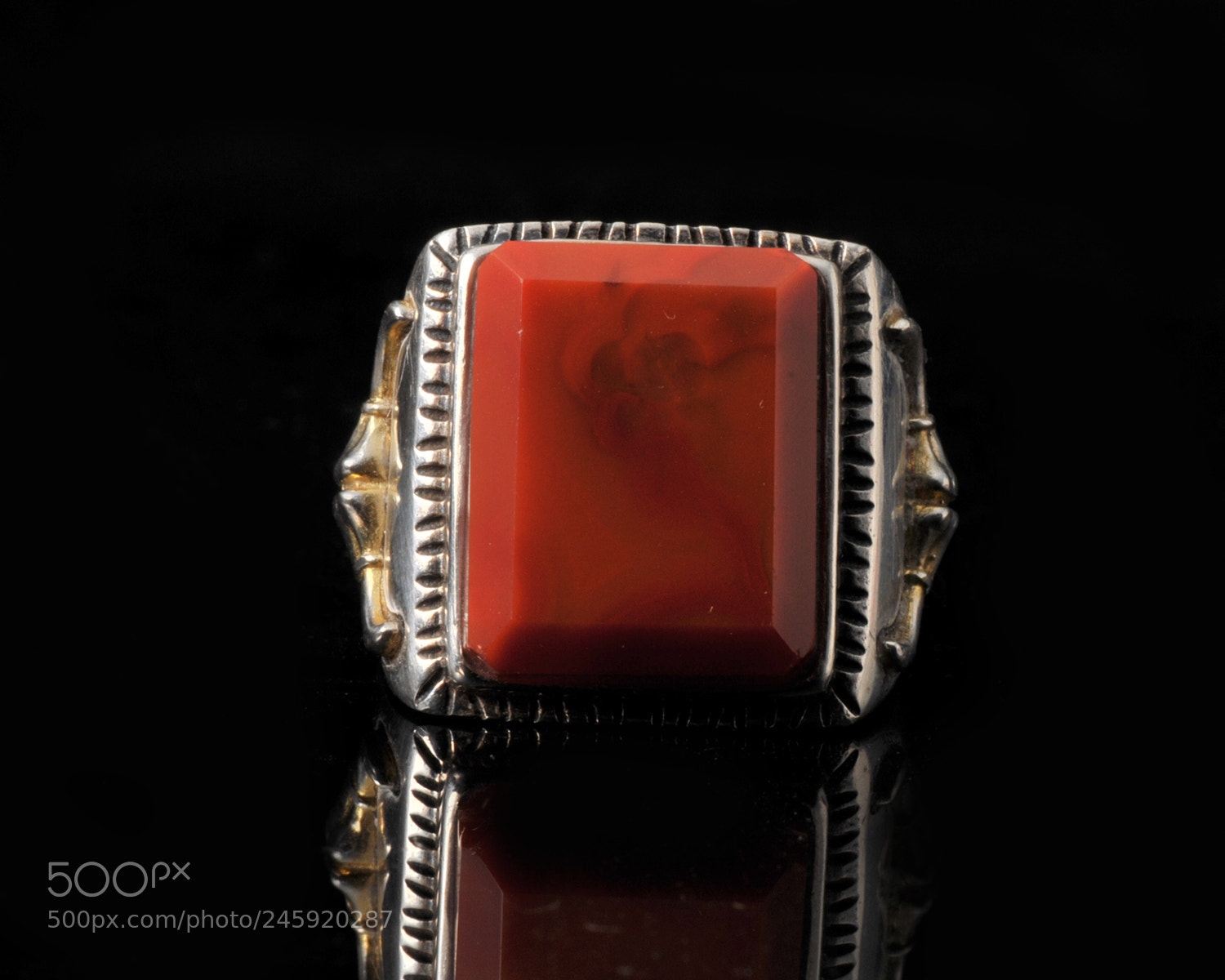 Nikon D300S sample photo. Chinese red agate ring photography