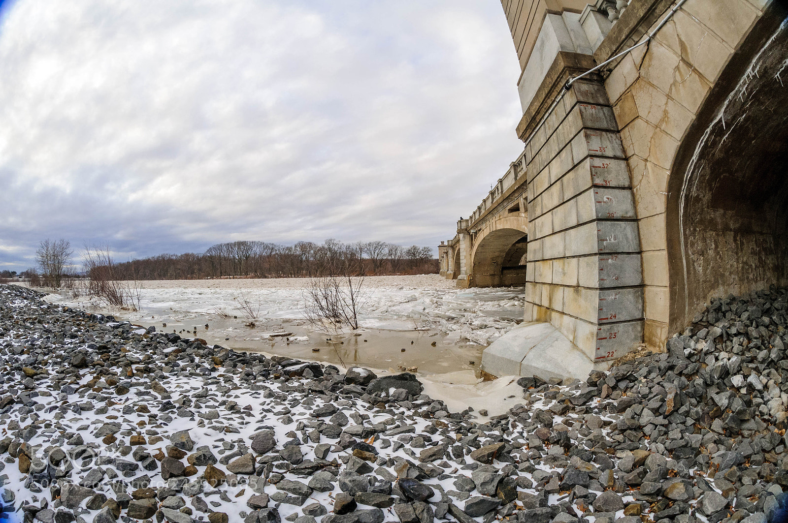 Nikon D300 sample photo. Frozen by the bridge photography