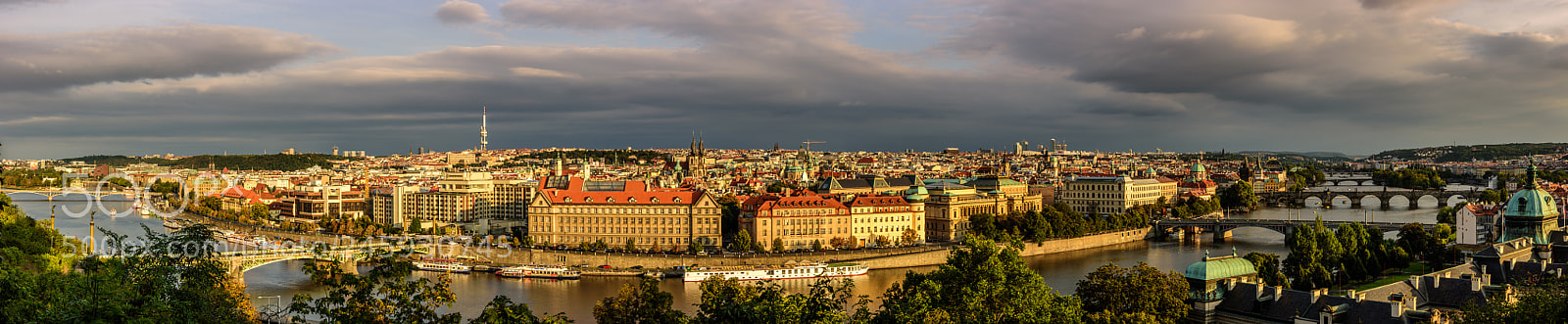 Nikon D810 sample photo. Prague panorama at sunset photography