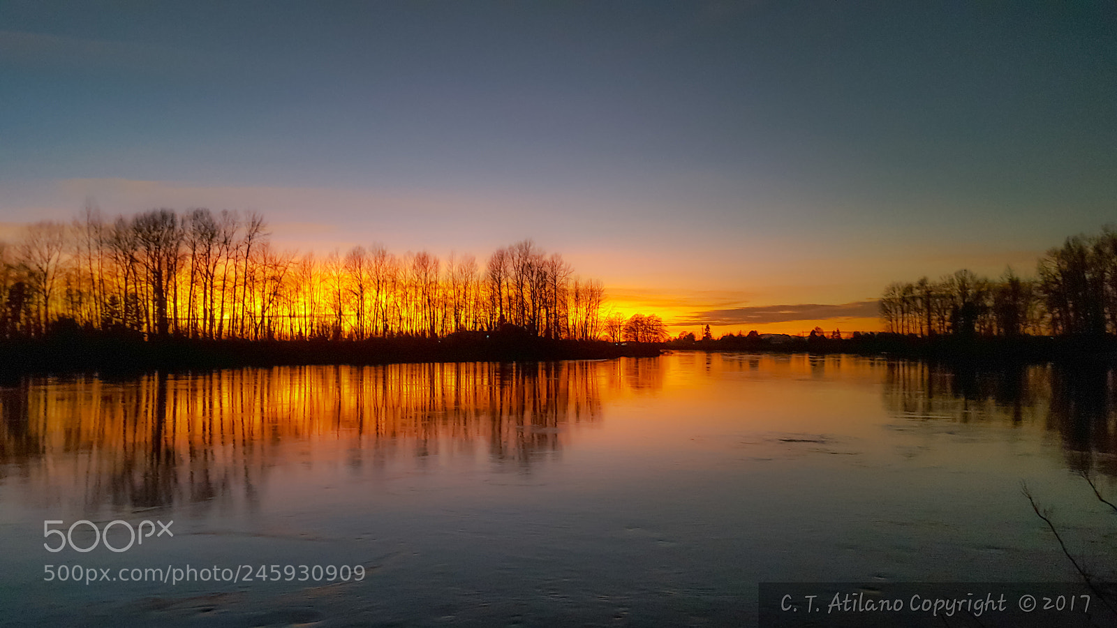 Samsung GALAXY S6 edge sample photo. Sunset skagit river photography