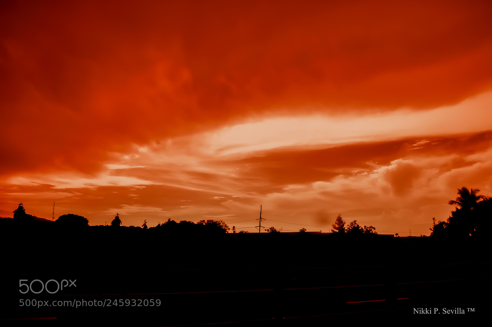 Nikon D90 sample photo. Red sky photography
