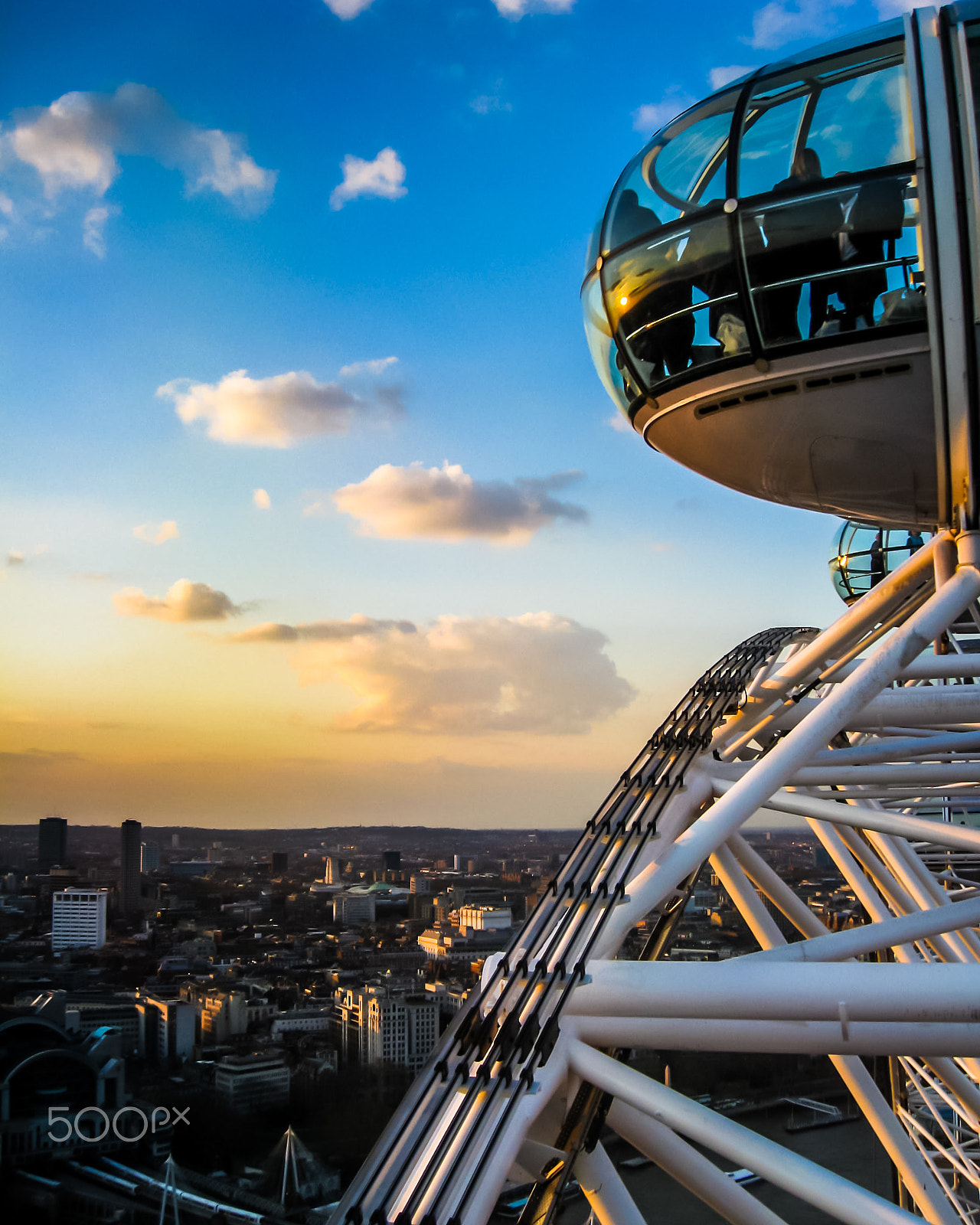 Canon POWERSHOT SD850 IS sample photo. London eye sunset photography