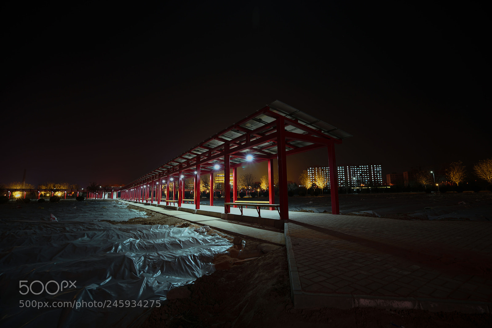 Sony a7R II sample photo. Lanzhou university night scene photography