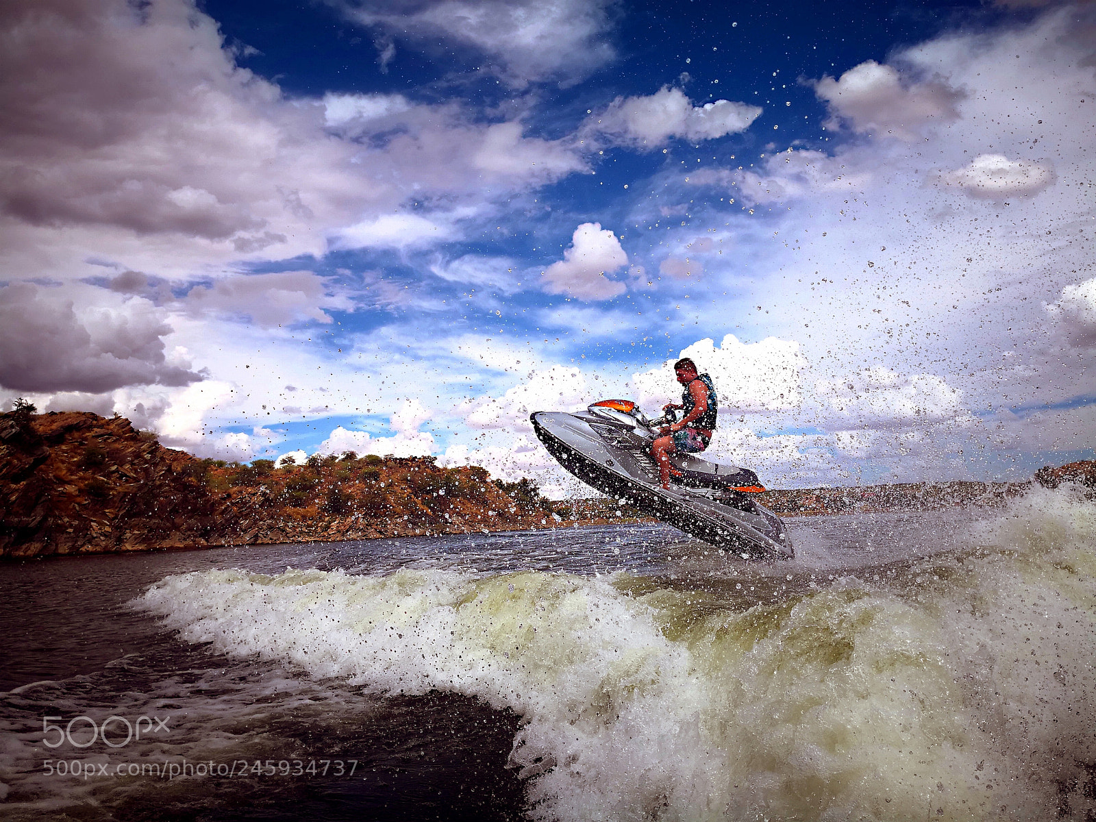 HUAWEI Mate 10 Pro sample photo. Jumping jetski photography