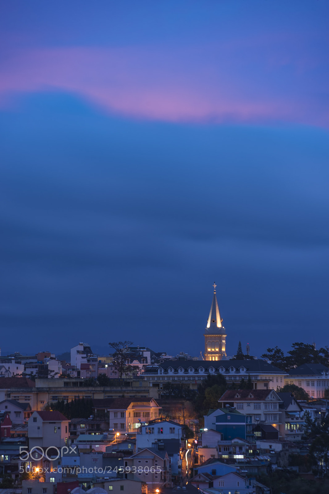 Sony a7 sample photo. Dalat by night photography