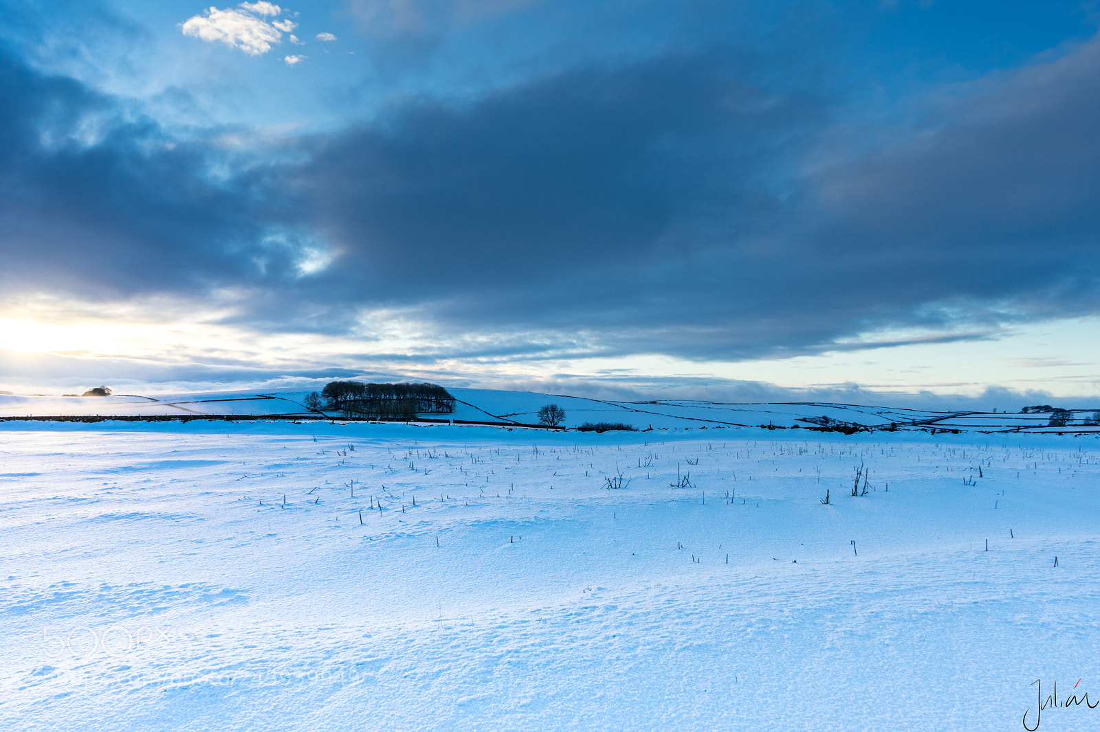 Sony a7 II sample photo. Fog under winter sunset photography