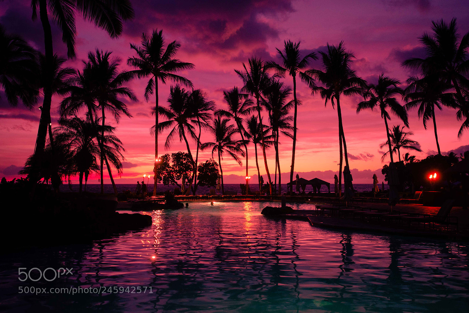 Nikon D600 sample photo. Sunset at pool photography